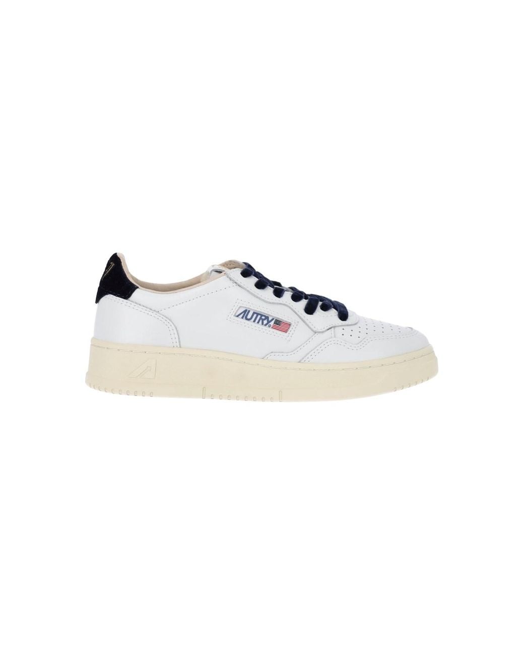 Autry White Low-Top Leather Sneakers