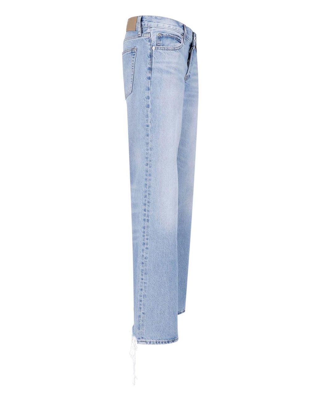 FRAME Blue High-Rise Wide-Leg Jeans