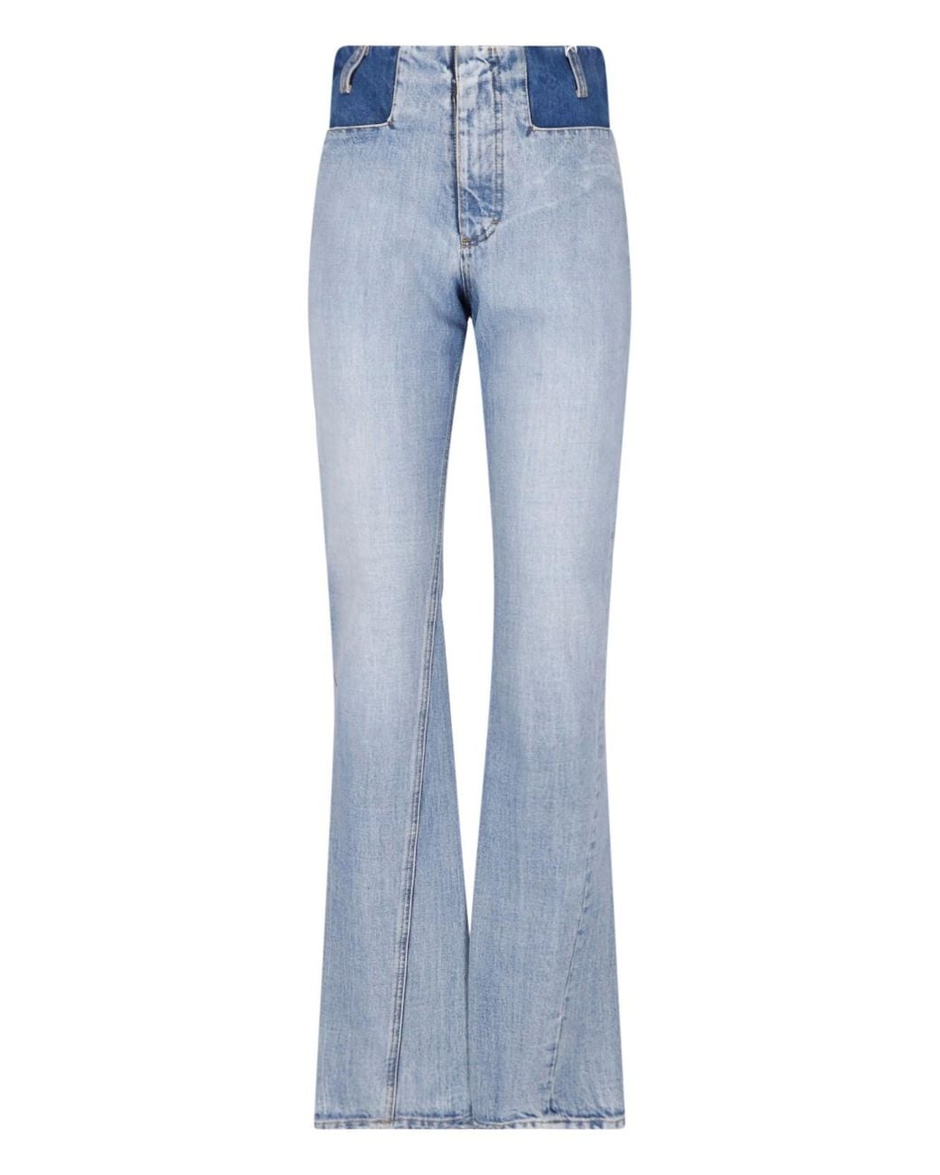 Maison Margiela Blue High-Rise Flared Jeans