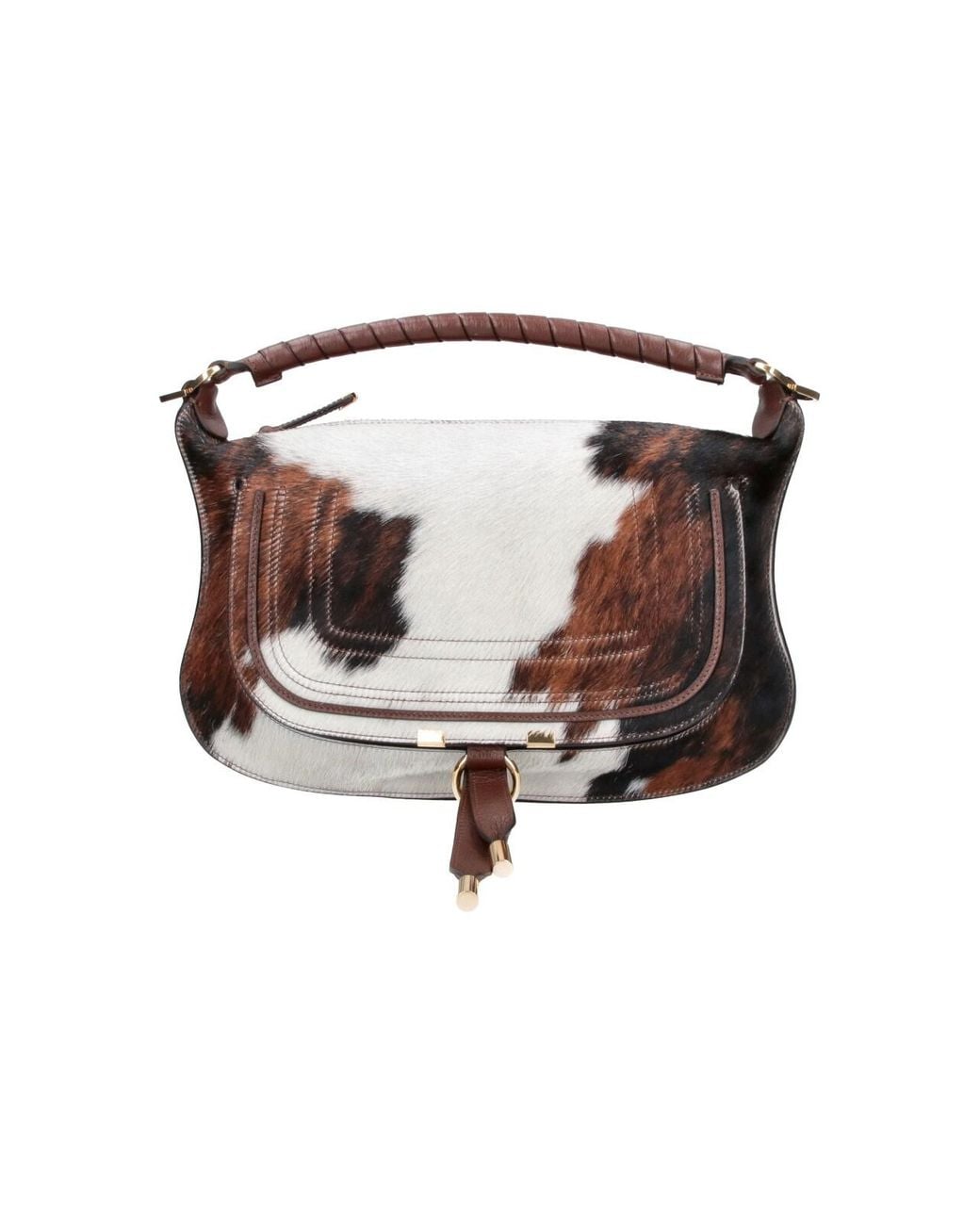 Chloé White Leather Shoulder Bag With Top Handle