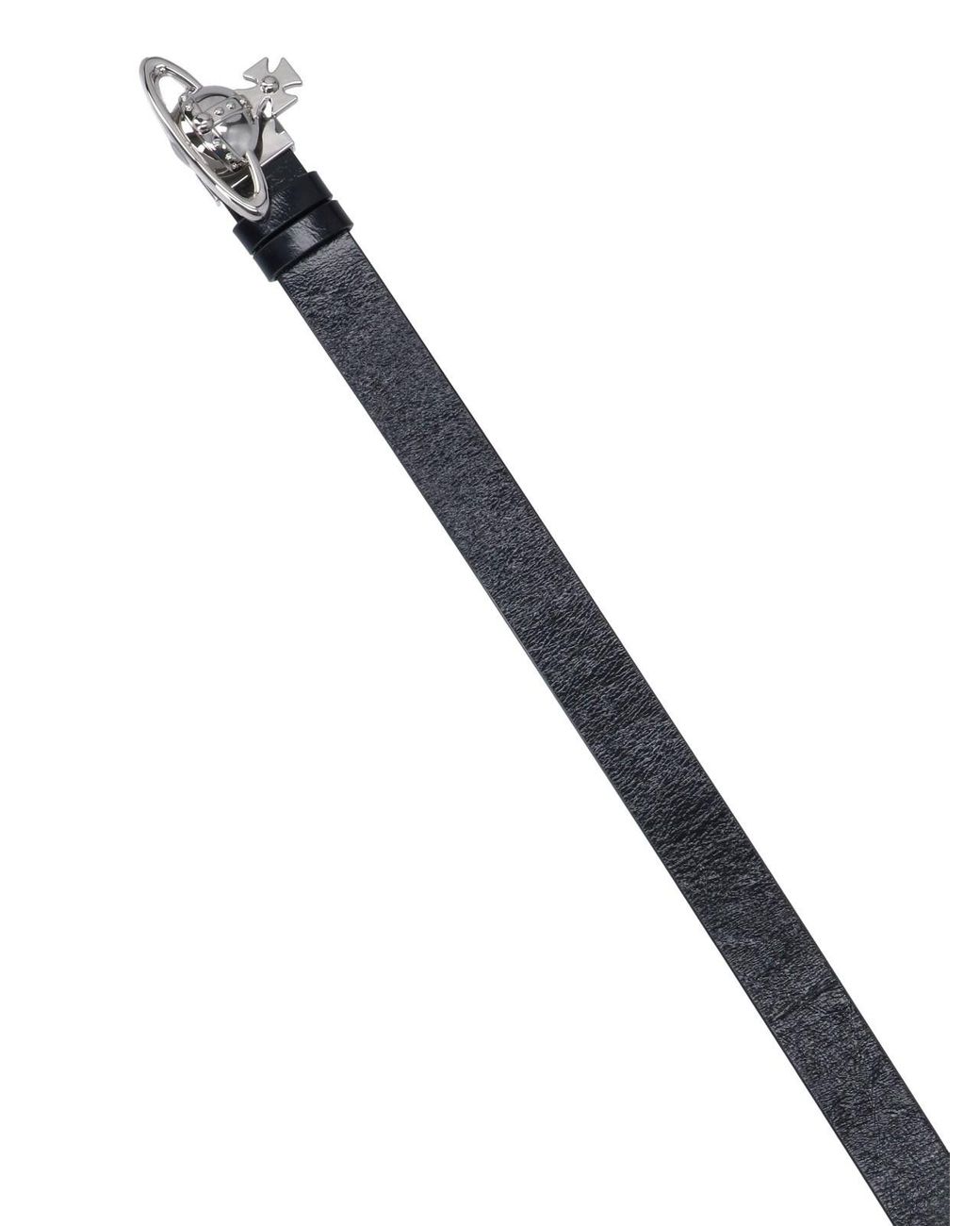 Vivienne Westwood Black Orb Buckle Leather Belt