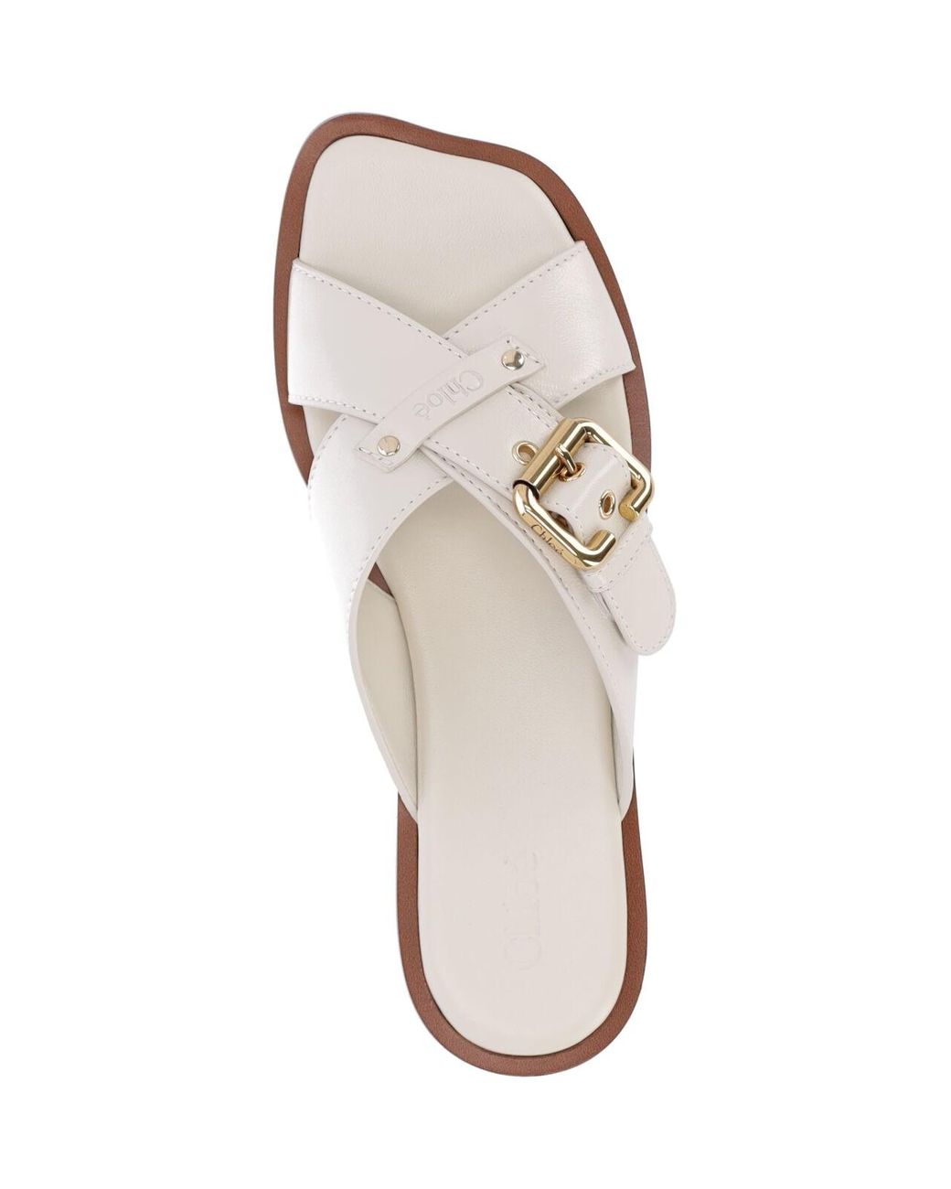 Chloé White Chic Leather Sandals For