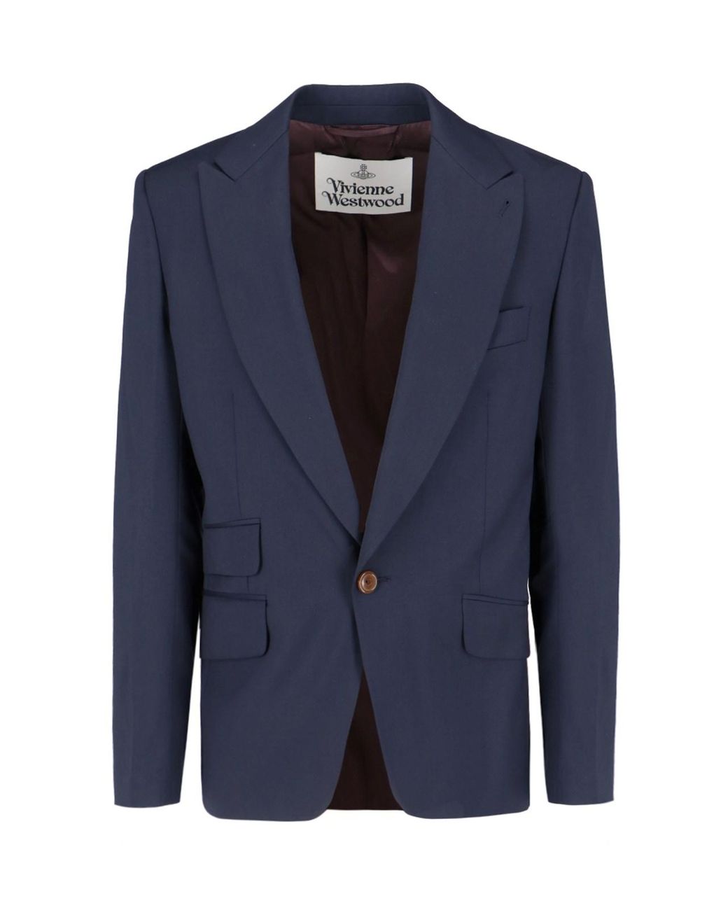 Vivienne Westwood Blue Virgin 'One Button' Blazer for men