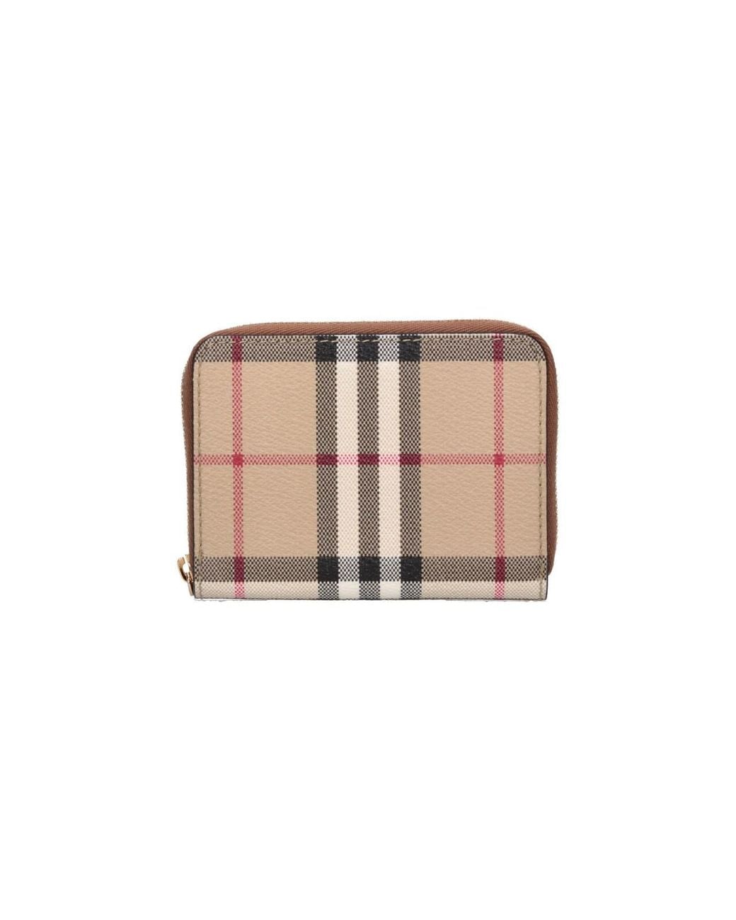 Burberry White Zip-Around Wallet