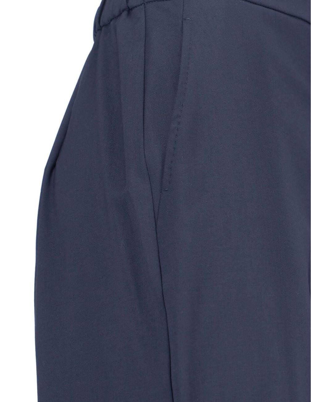 Max Mara Blue Virgin Wool Trousers