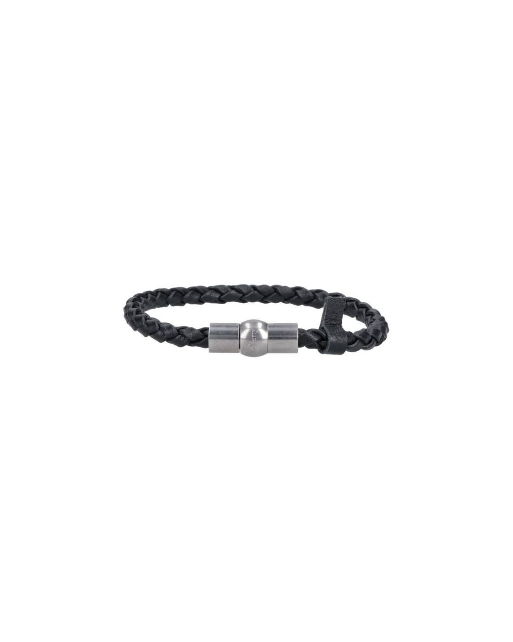 Mulberry White Braided Leather Bracelet