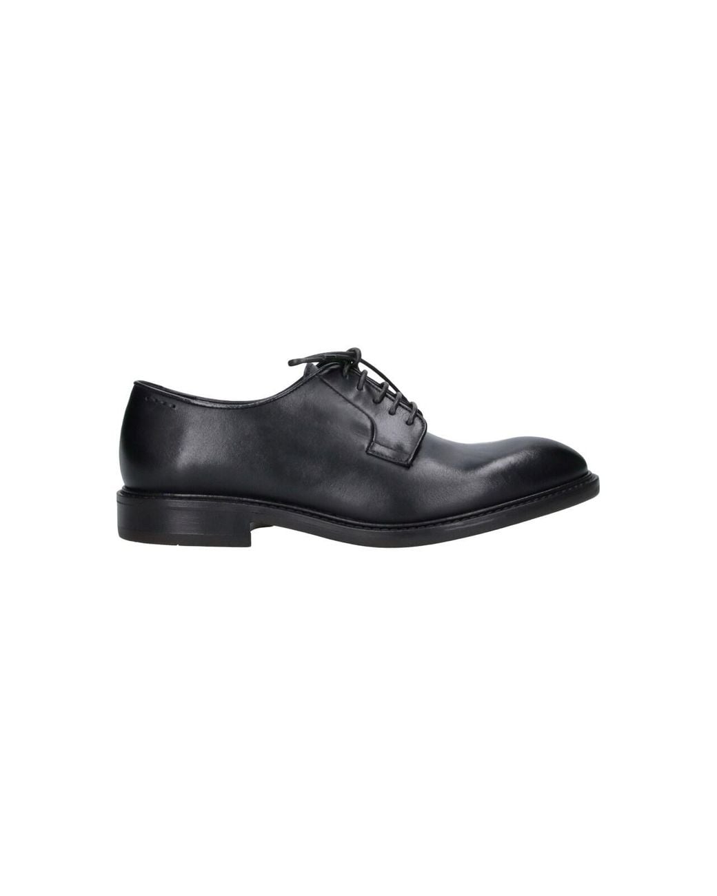 Alexander Hotto Black Leather Derby Shoes for men