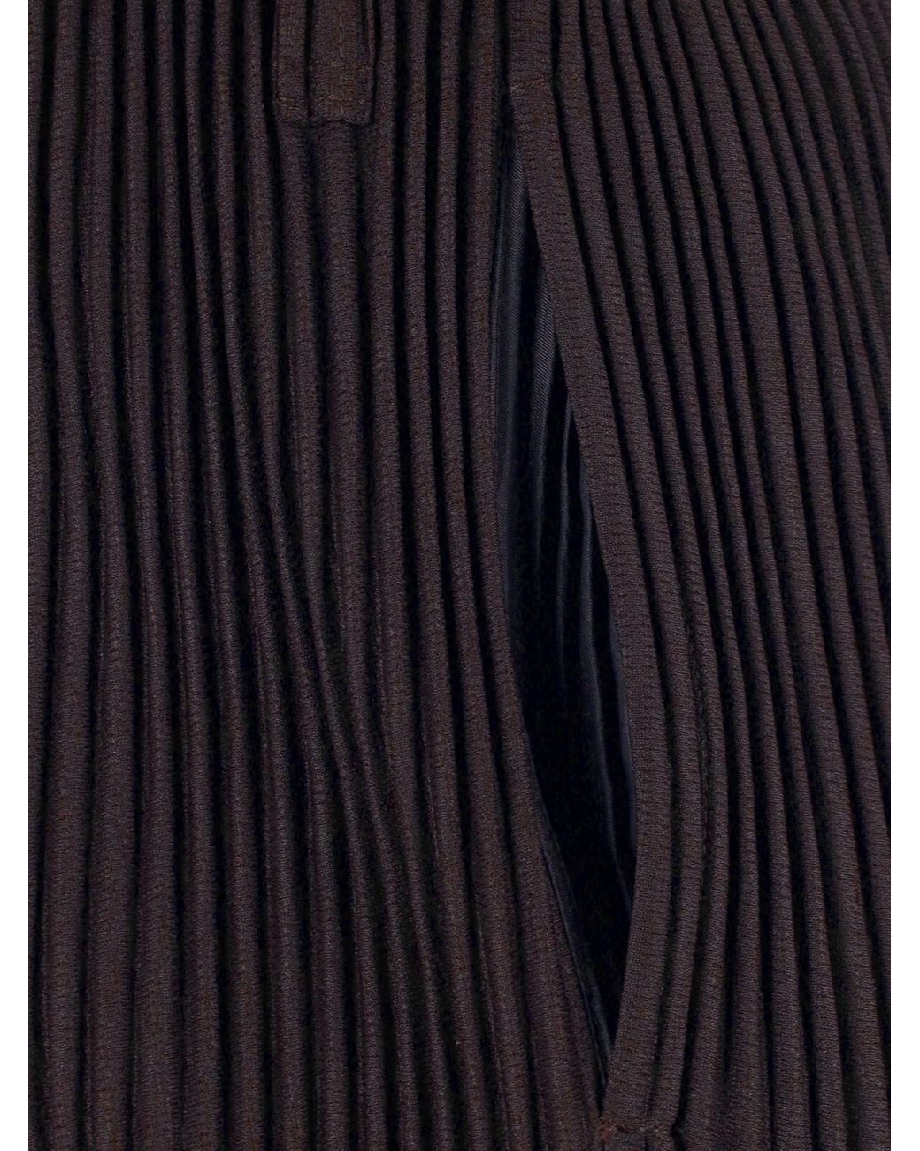 Homme Plissé Issey Miyake Blue Straight Pleated Trousers for men