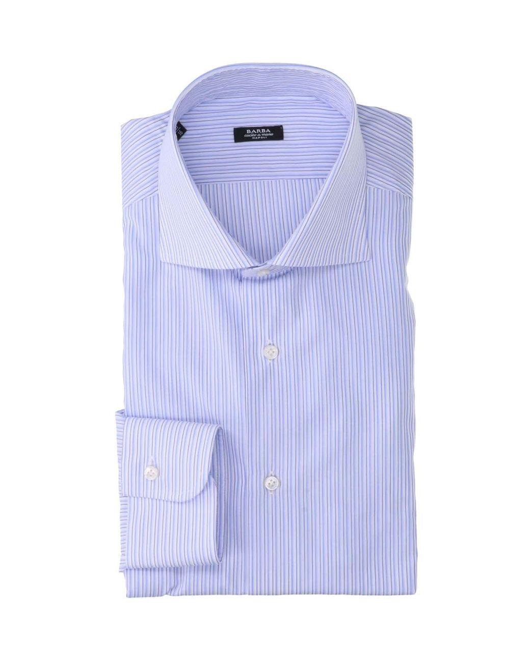 Barba Napoli Blue Cotton Shirt for men