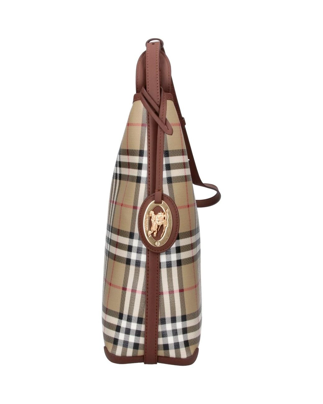 Burberry White Small Shoulder Bag "Check"