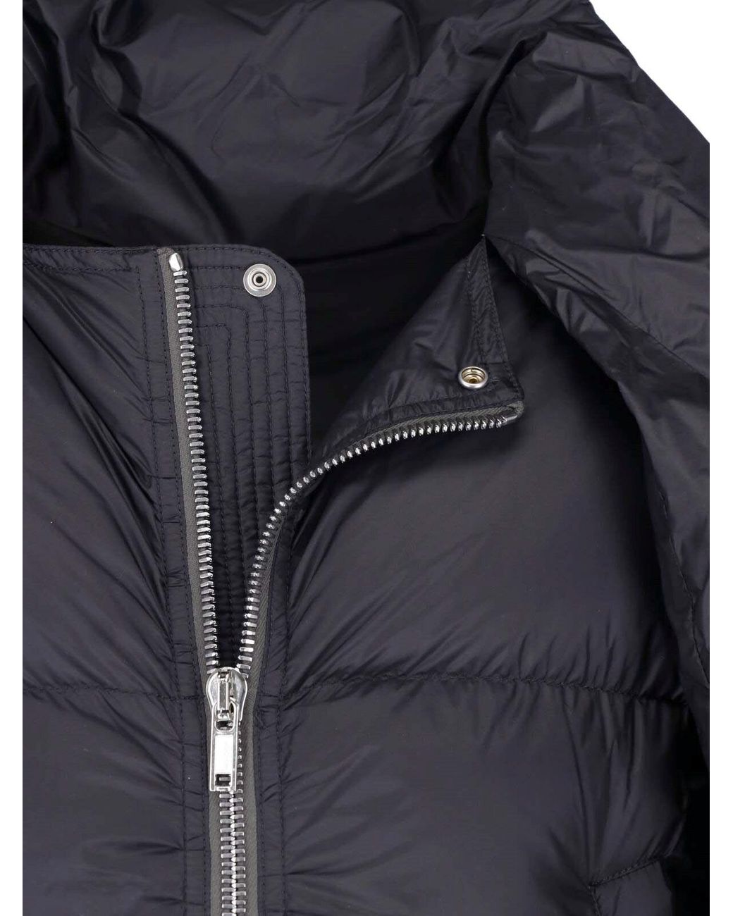 Rick Owens Blue Cropped Down Jacket "Tower"