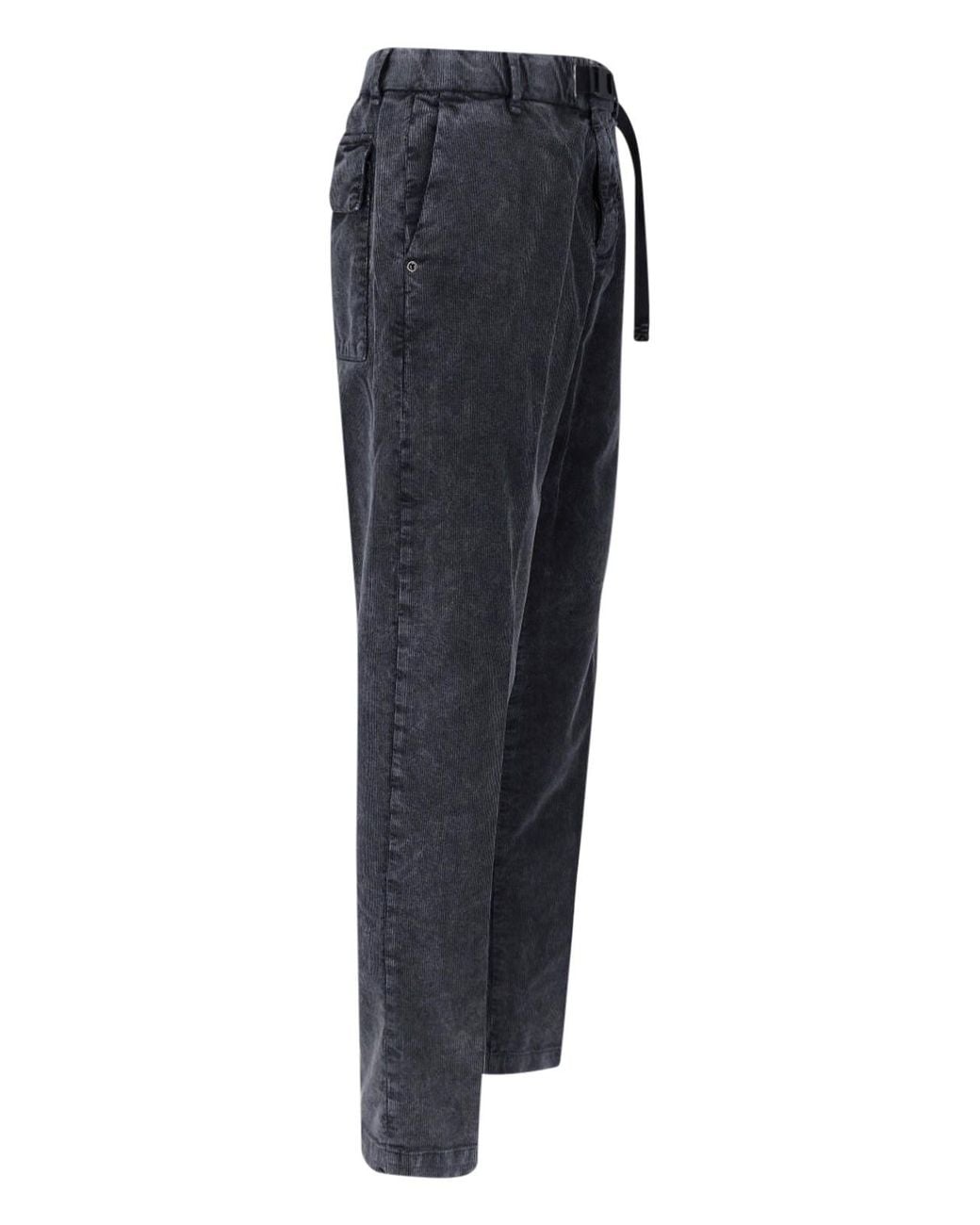White Sand Blue Velvet Trousers for men