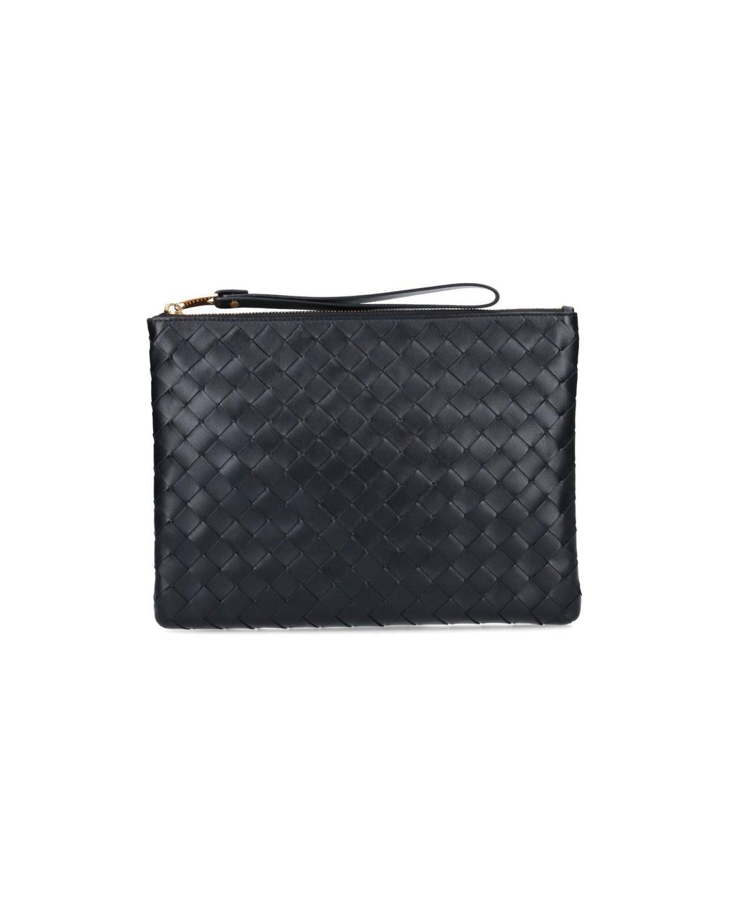 Bottega Veneta Black Woven Pouch