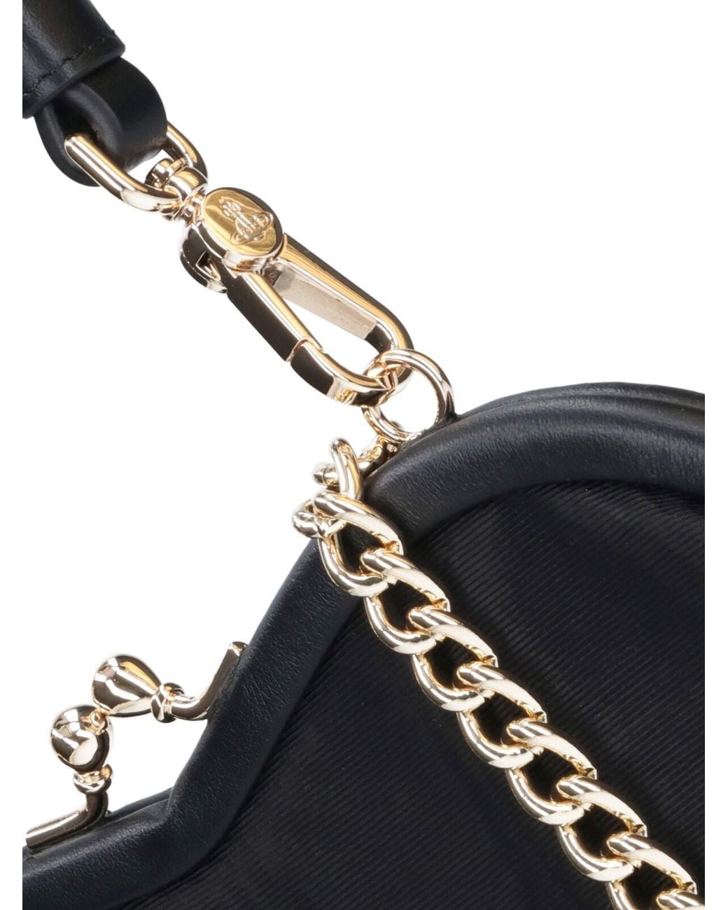 Vivienne Westwood Black Heart-Shaped Top Handle Bag