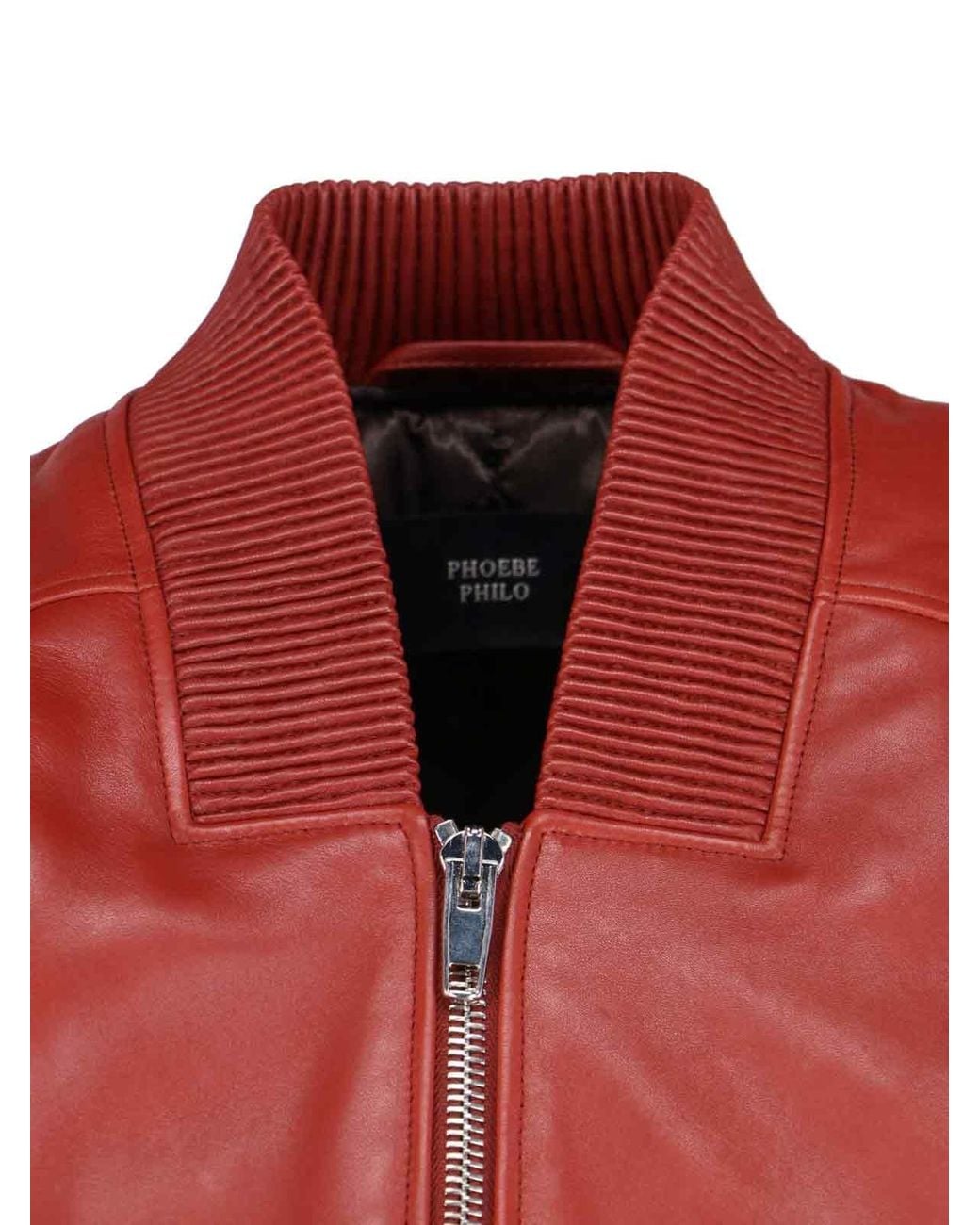Phoebe Philo Red "Pocket" Bomber Jacket