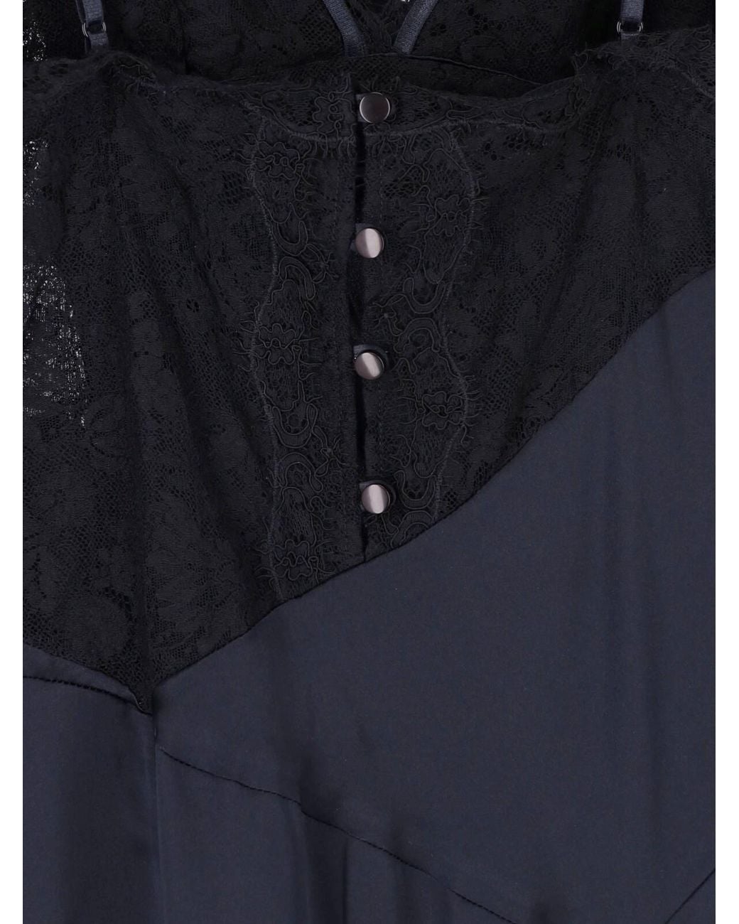 Isabel Marant Blue Lace-Trim Slip Dress