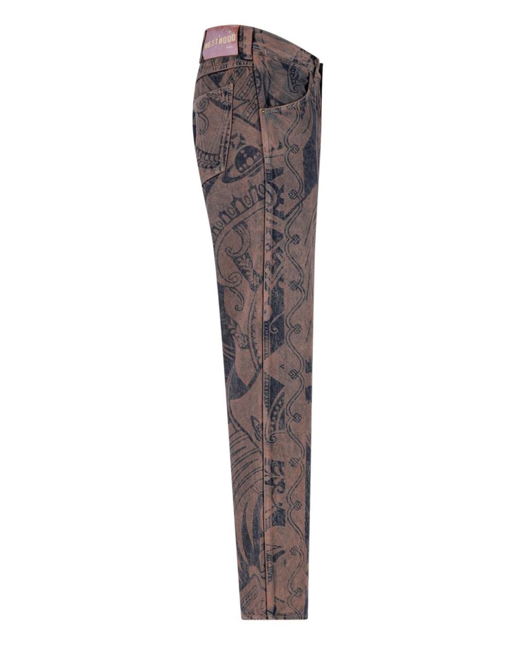 Vivienne Westwood Gray Printed Straight-Leg Jeans for men