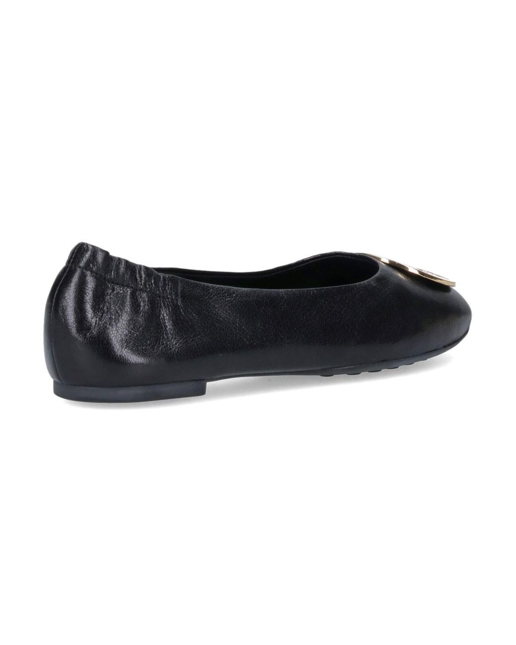 Tory Burch Black Logo Medallion Ballet Flats