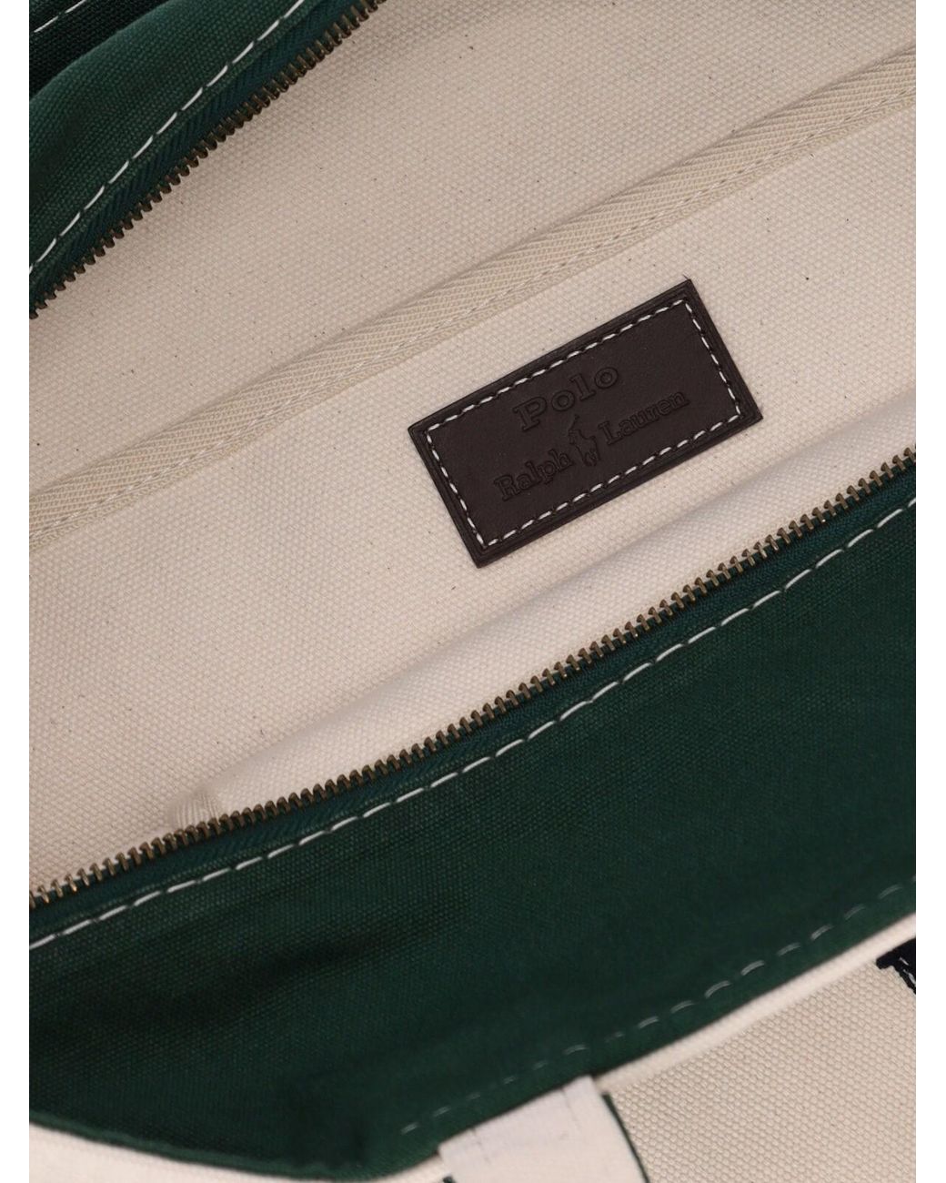 Polo Ralph Lauren White Canvas Tote Bag for men