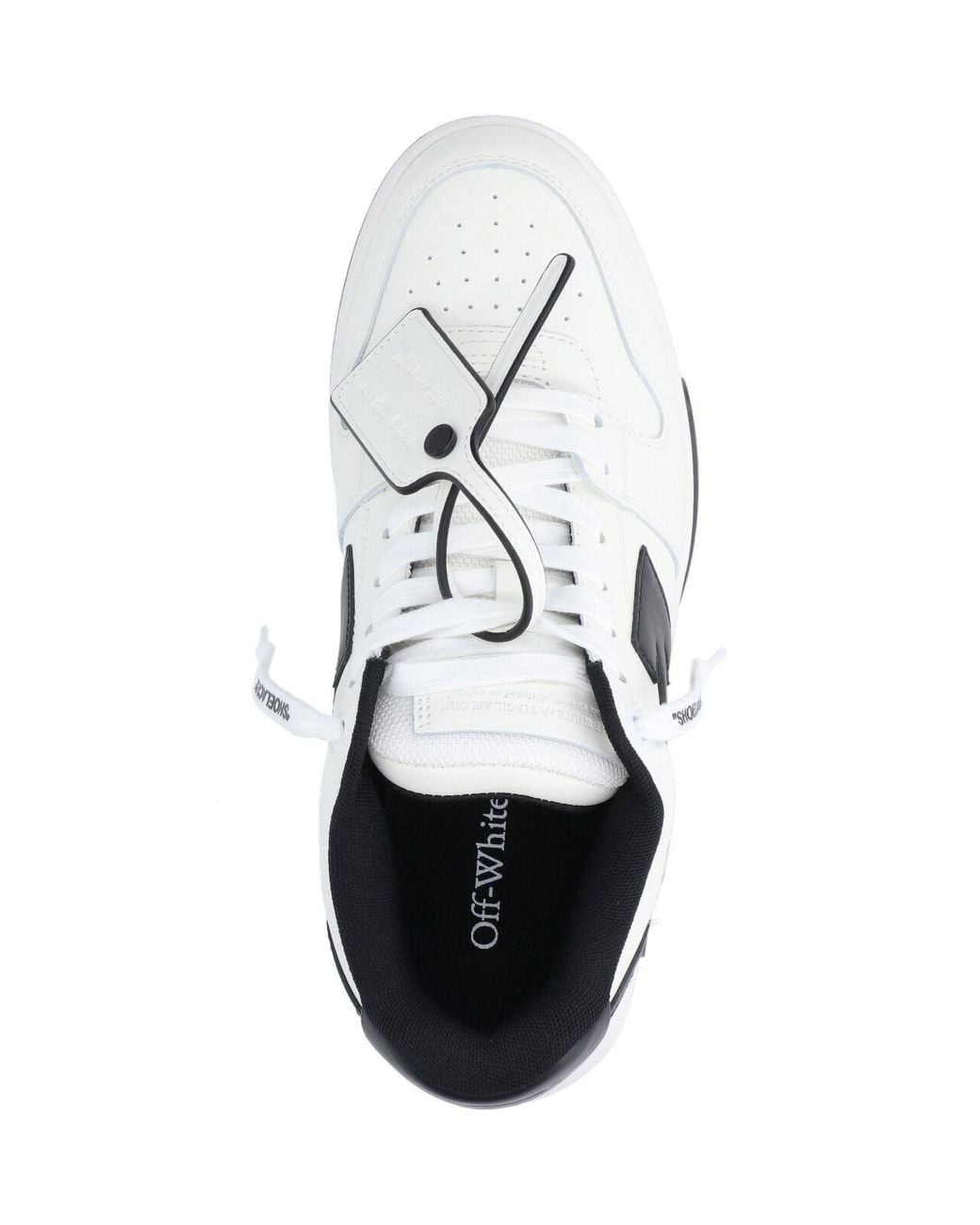 Off-White c/o Virgil Abloh White Low-Top Leather Sneaker With Arrow Detail for men