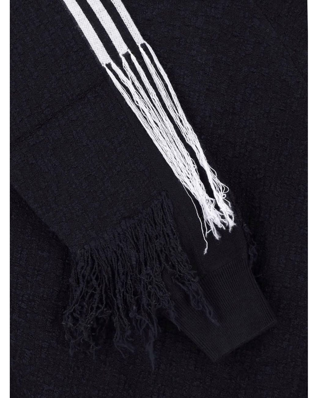 Y-3 Blue Fringe-Detail Wool Sweater for men
