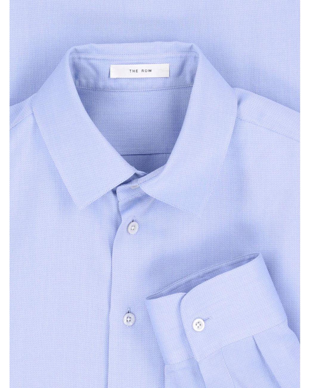 The Row Blue Silk Shirt "Paxton" for men