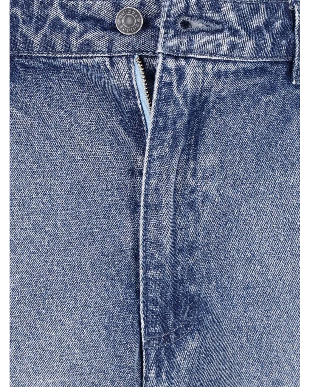 Adidas Blue Wide-Leg Jeans "Adi008" for men