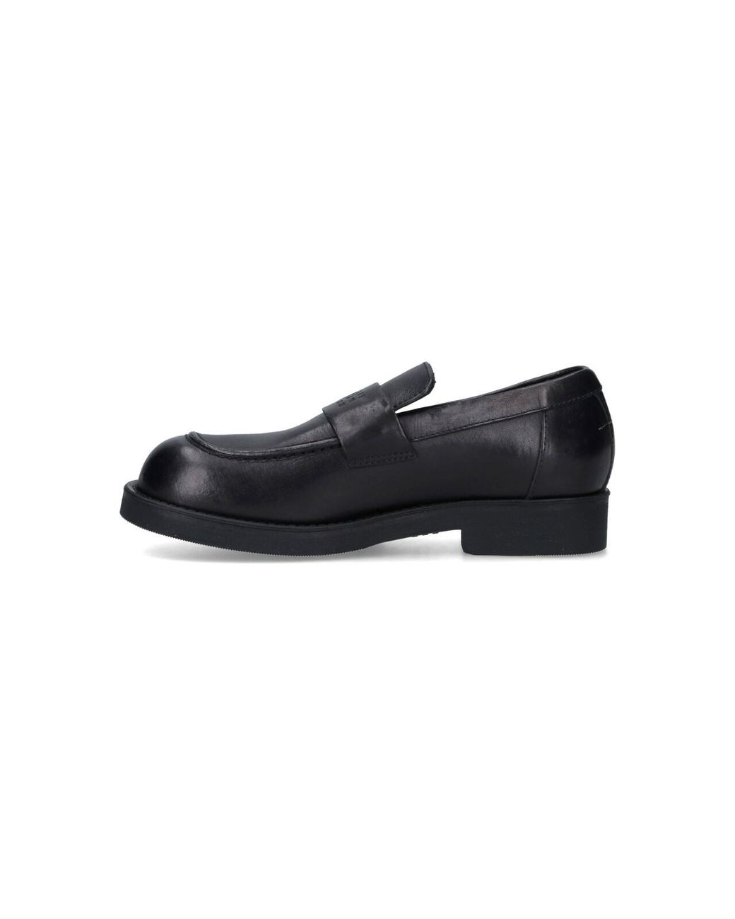 MM6 by Maison Margiela Black Leather Loafers for men