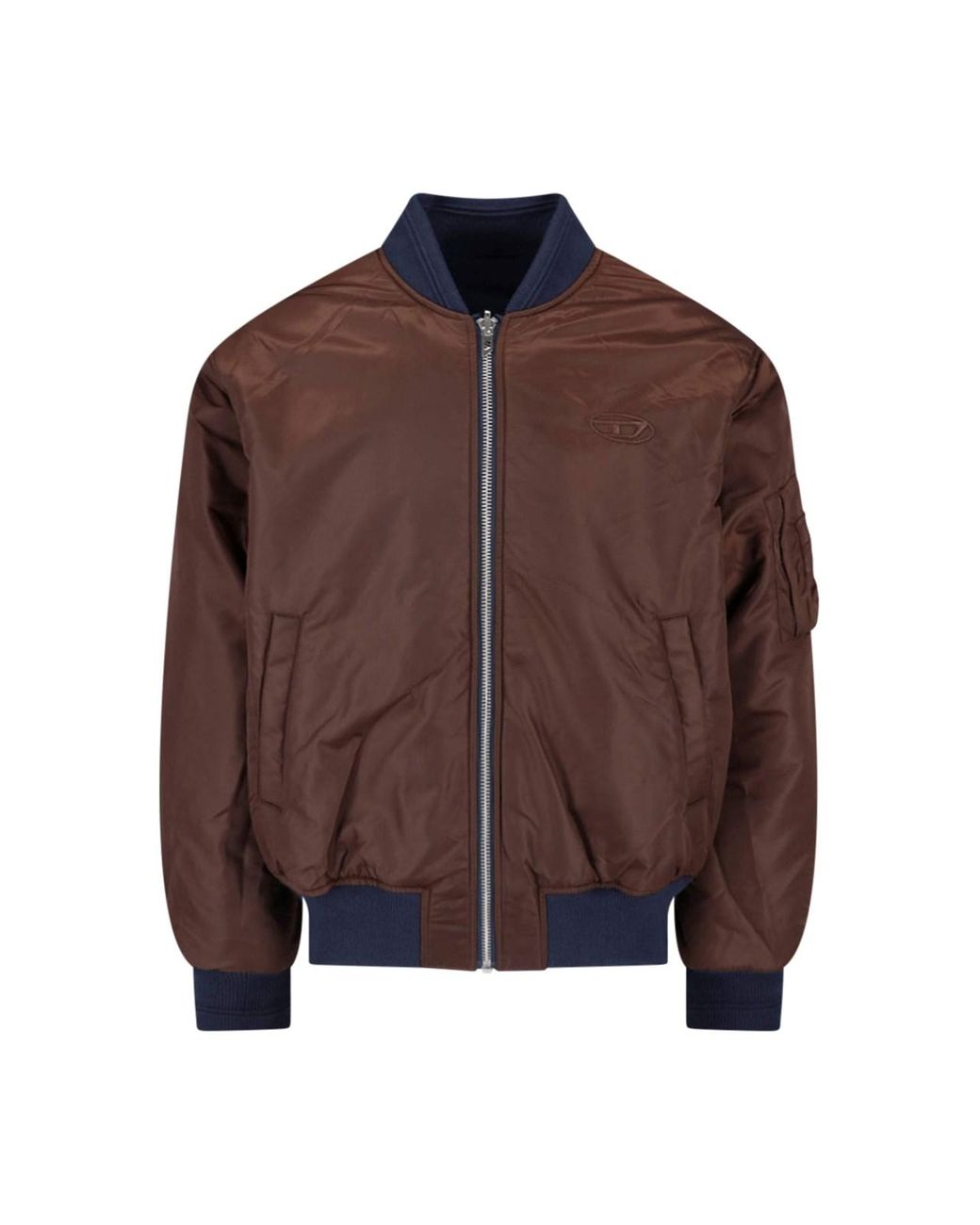 DIESEL Blue Bomber Jacket for men