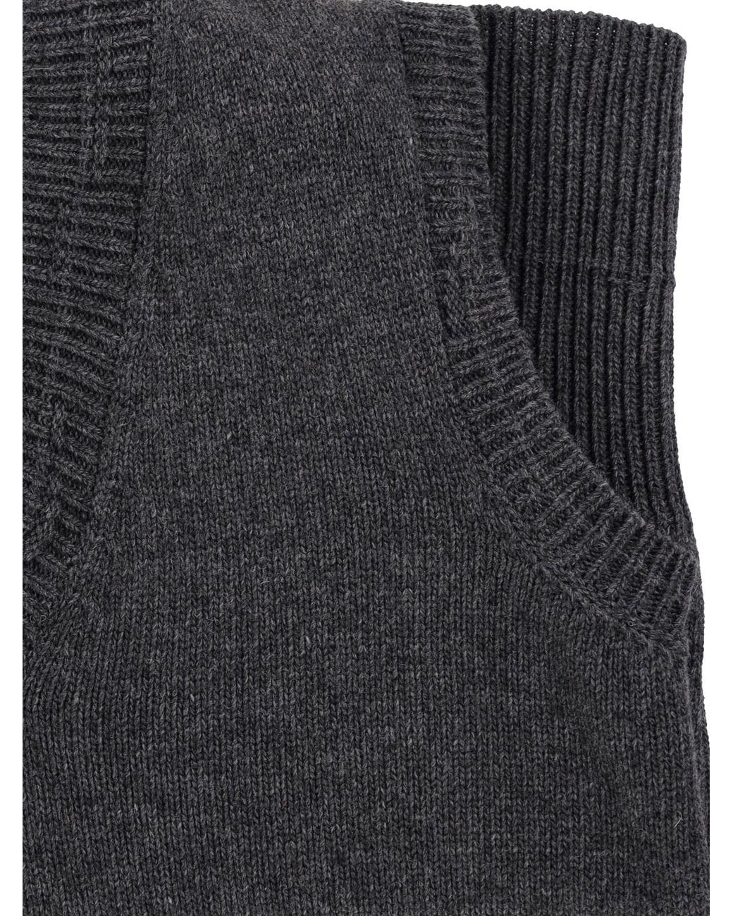 MM6 by Maison Margiela Black Wool Gilet
