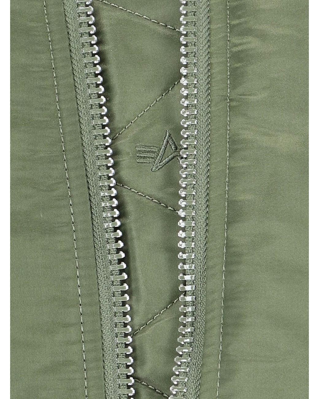 Alpha Industries Green Reversible Bomber Jacket “Ma-1” for men