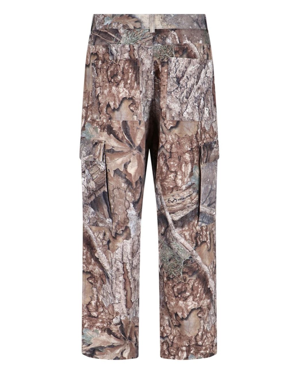 Represent Gray Mid-Rise Camo Pants With-Pocket Design for men