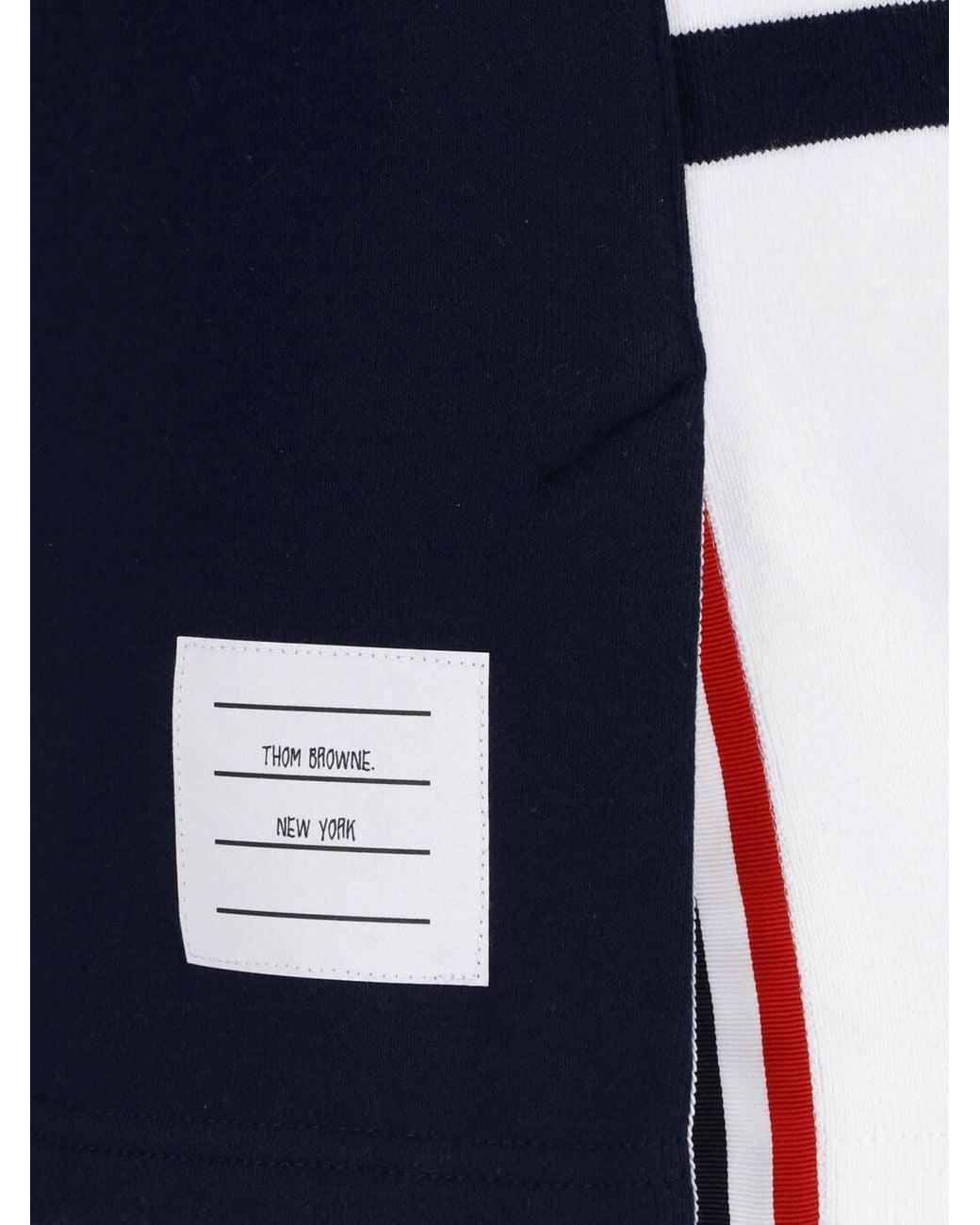 Thom Browne Blue Mini Skirt "4-Bars"