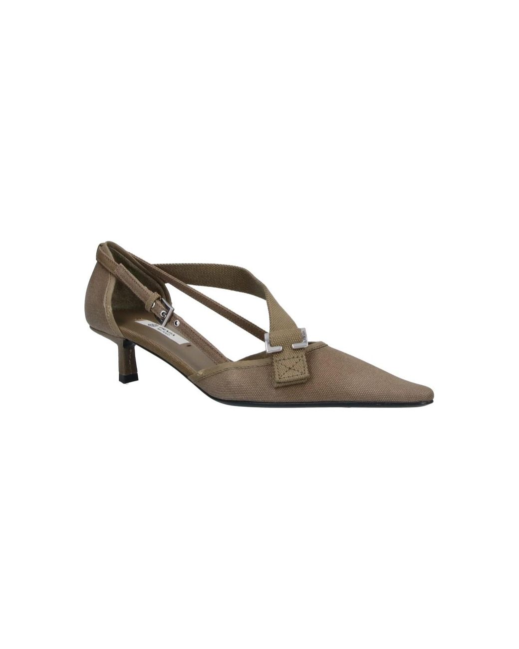 Prada Green Canvas Pumps