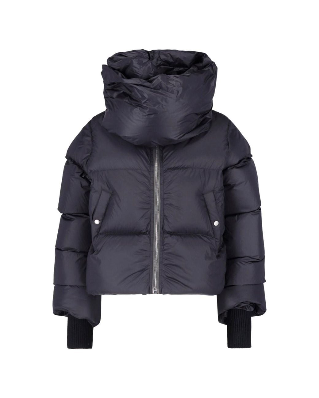 Rick Owens Blue Cropped Down Jacket "Tower"