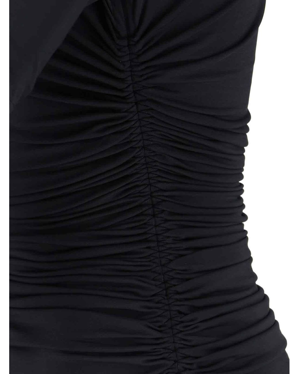 Alaïa Black Alaã¯A Pleated T-Shirt