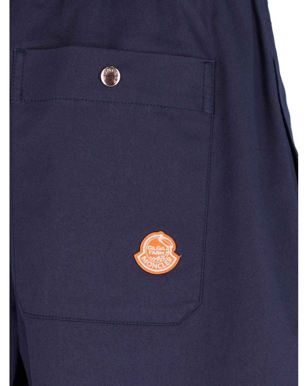 Moncler Genius Blue X Gilga Farm By Donald Glover Logo Wide Trousers for men