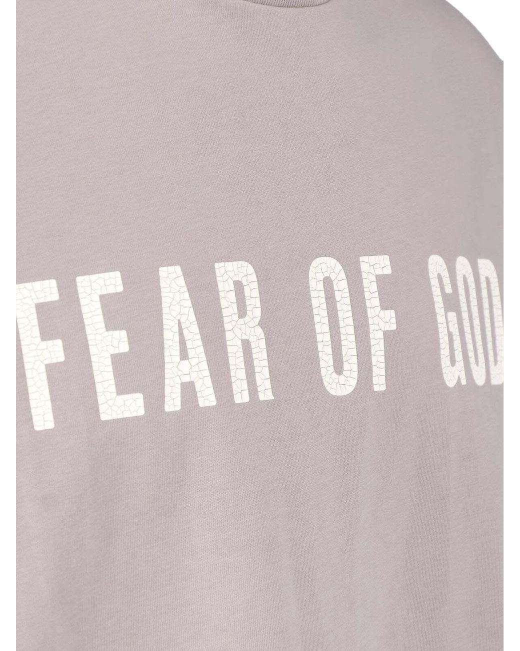 Fear Of God White Logo Long Sleeve T-Shirt for men
