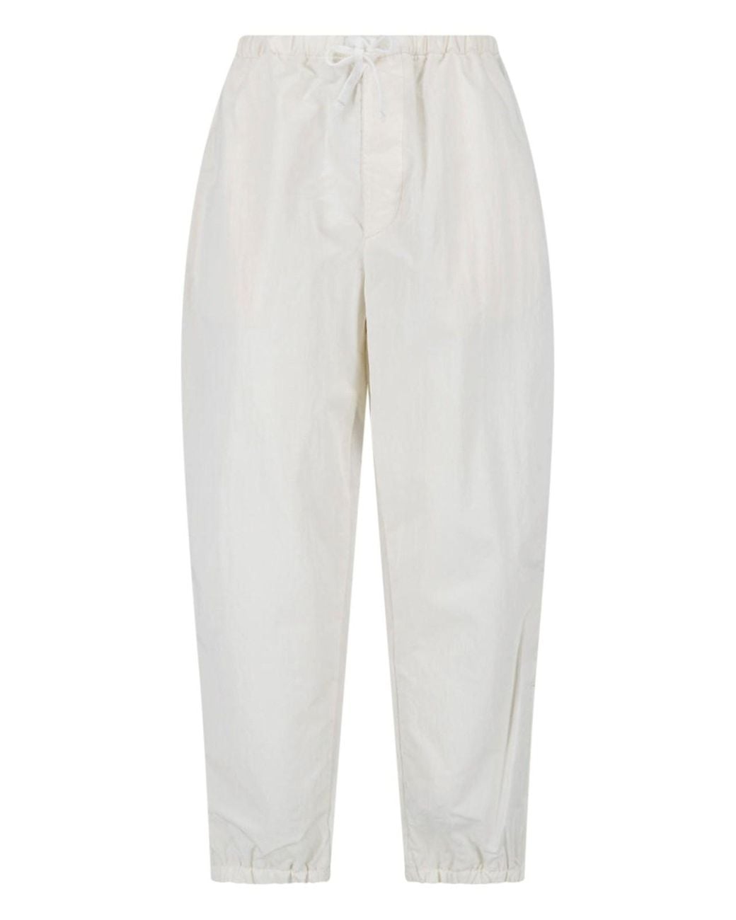 Kaptain Sunshine White Wide Cotton Blend Pants for men