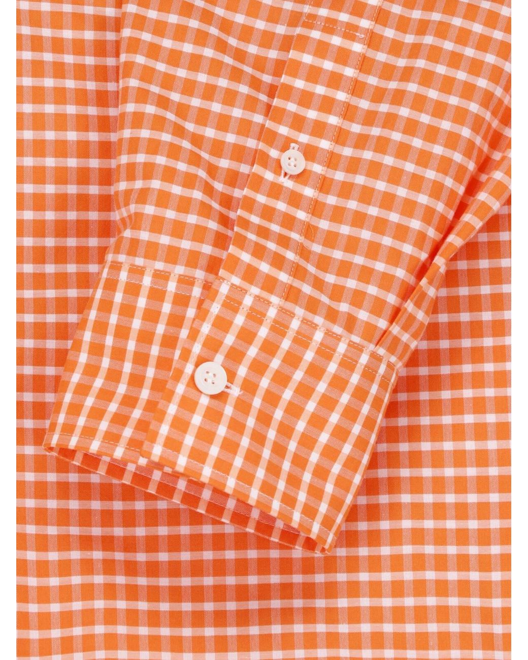 Loewe Orange Checked Cotton Shirt for men