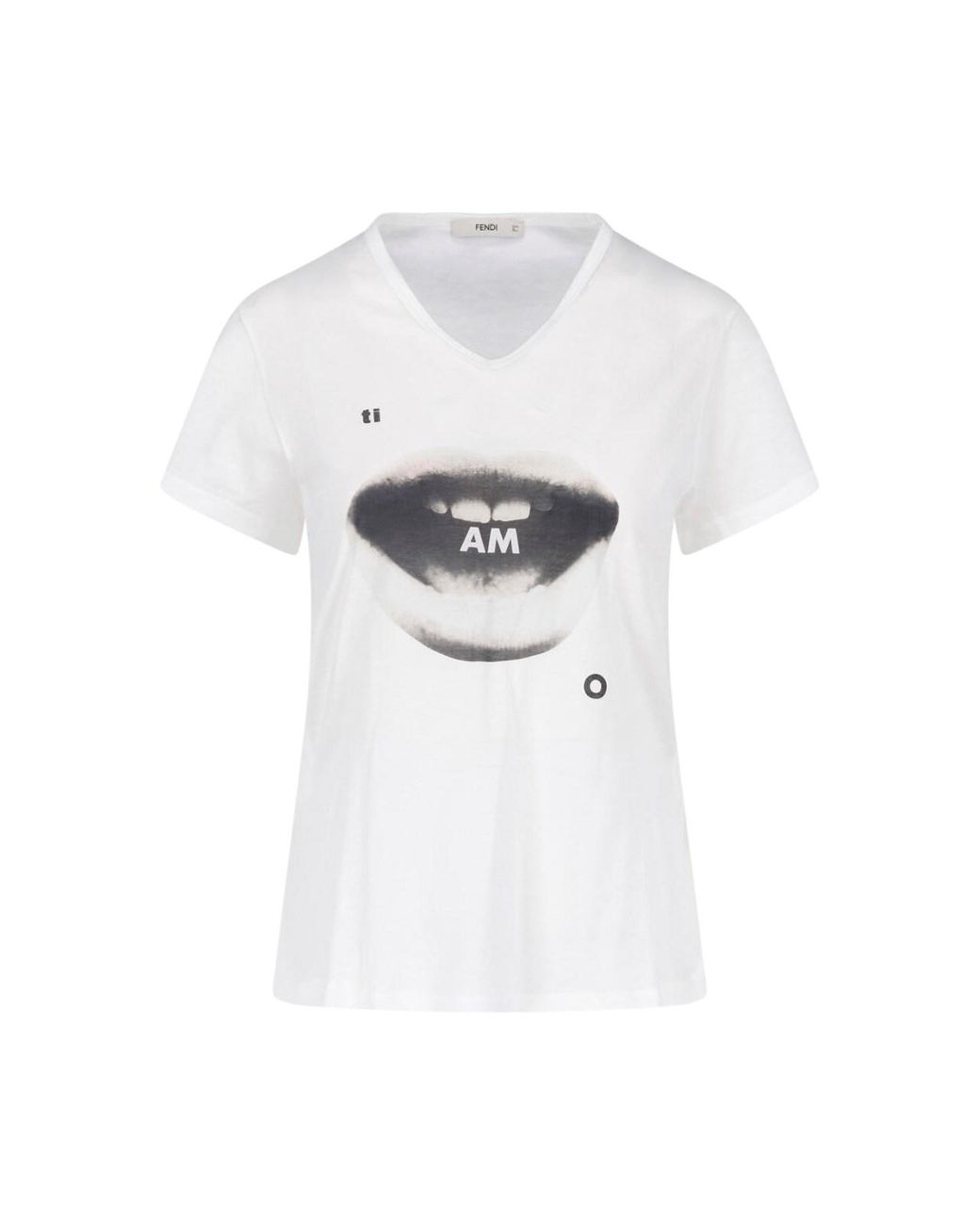 Fendi White Printed T-Shirt