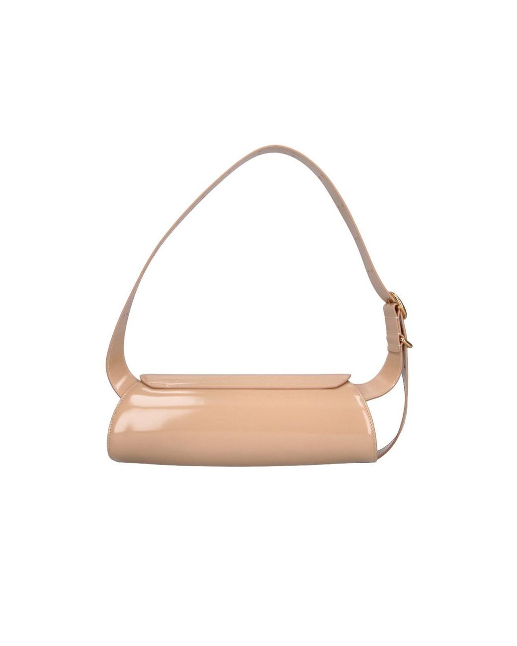 Jil Sander White Patent Leather Shoulder Bag