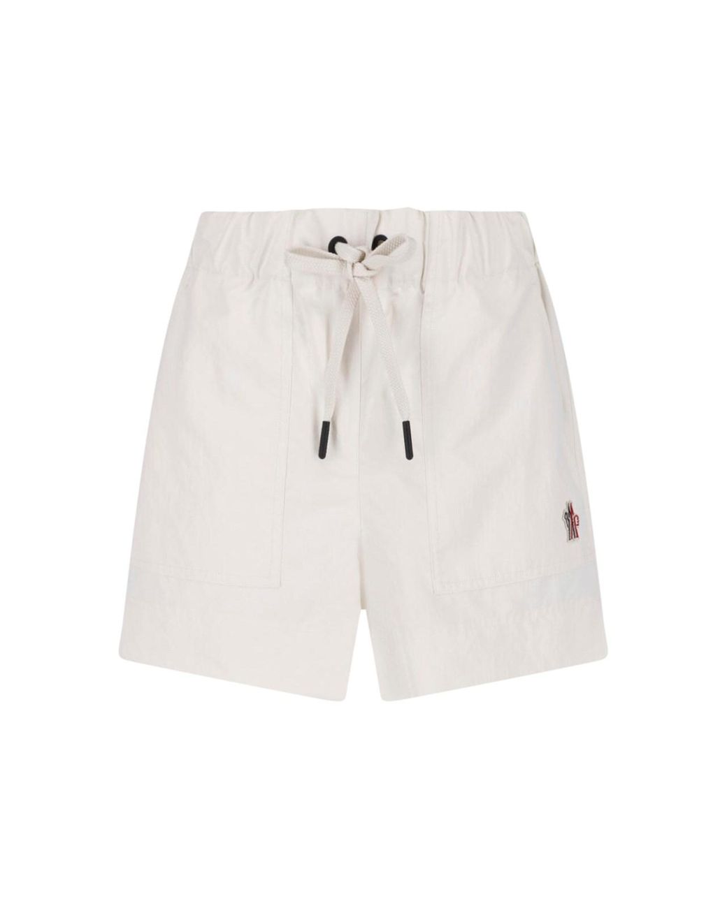 Moncler White Relaxed Drawstring Shorts