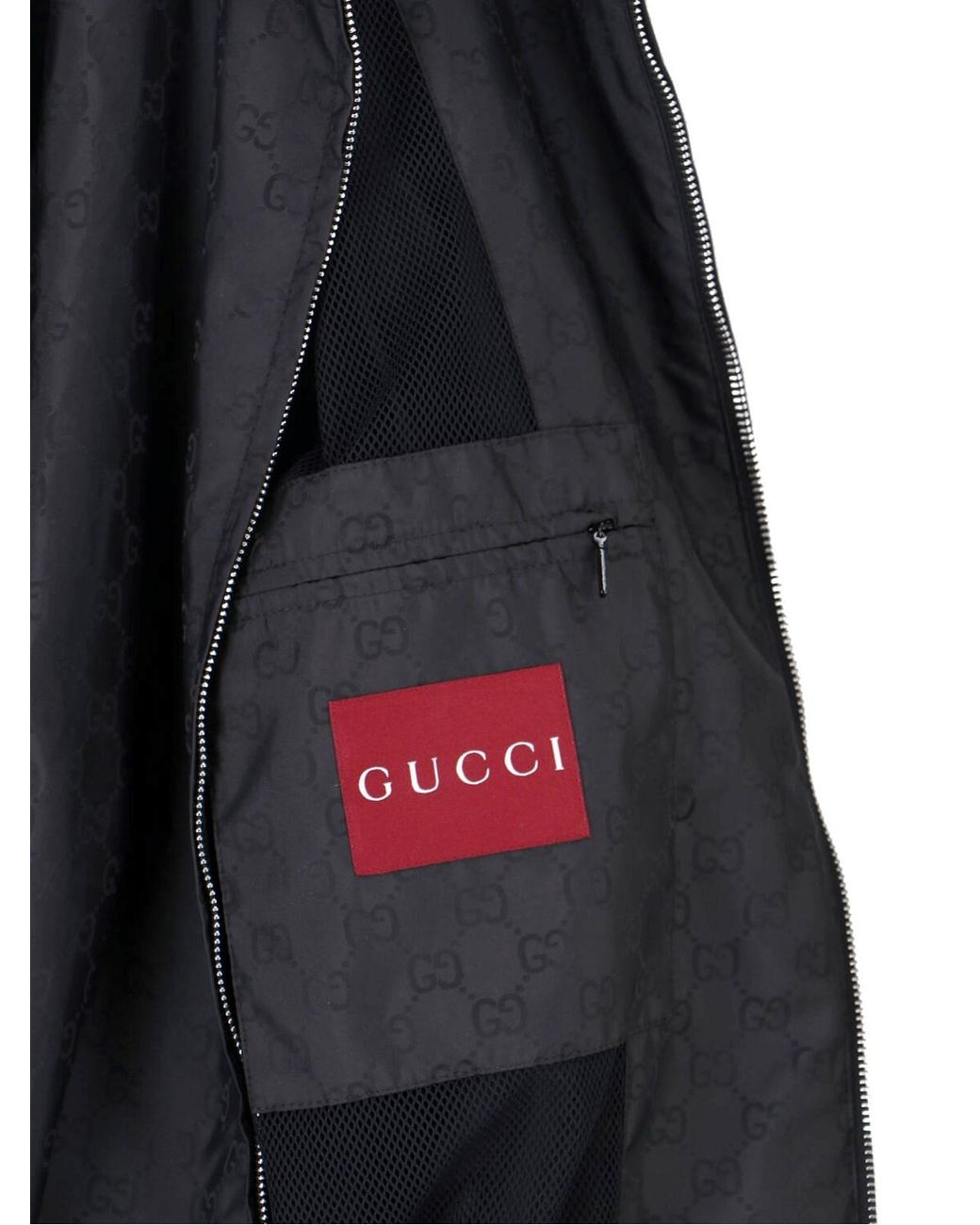Gucci Blue Nylon Gg Jacquard Jacket for men