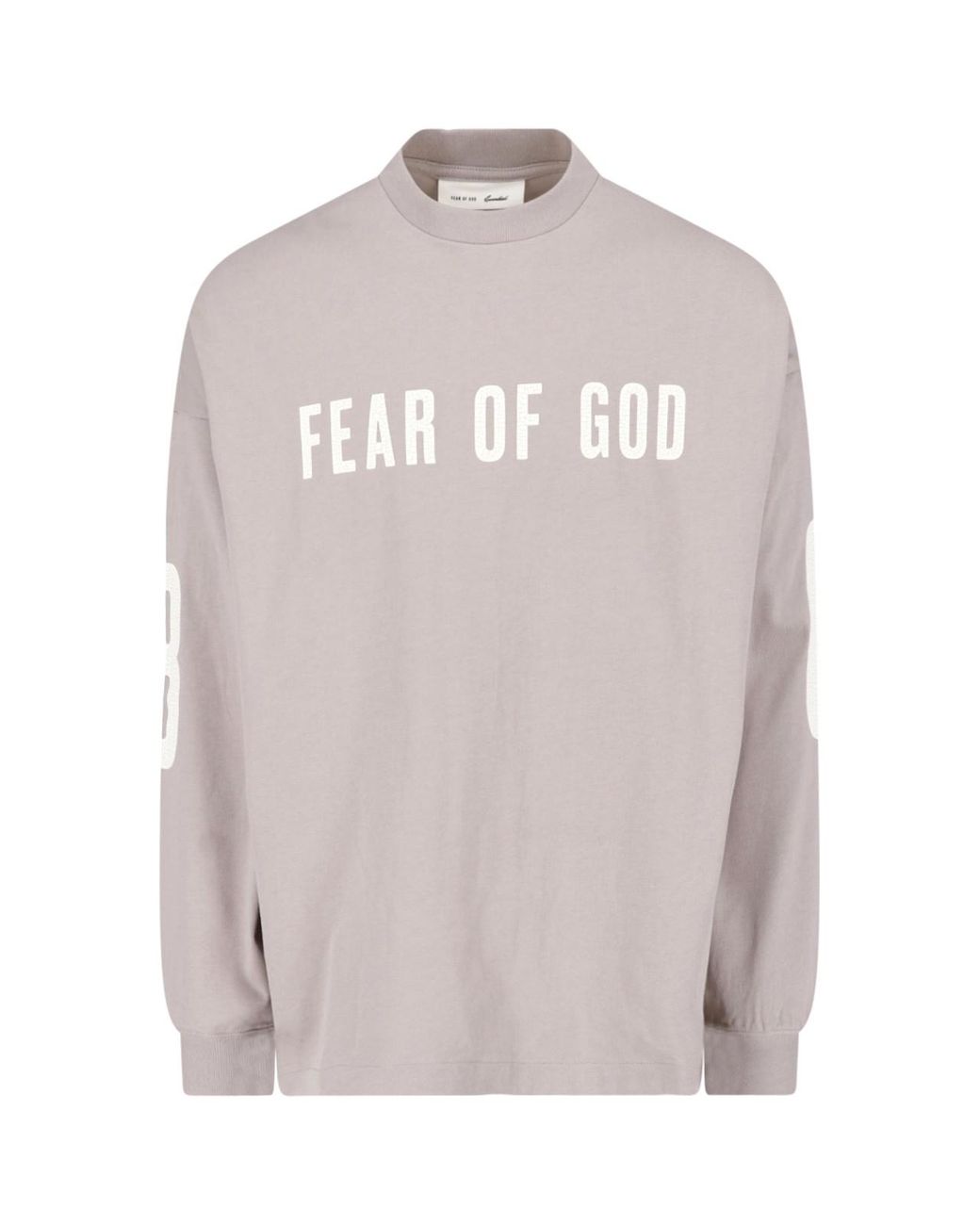 Fear Of God White Logo Long Sleeve T-Shirt for men