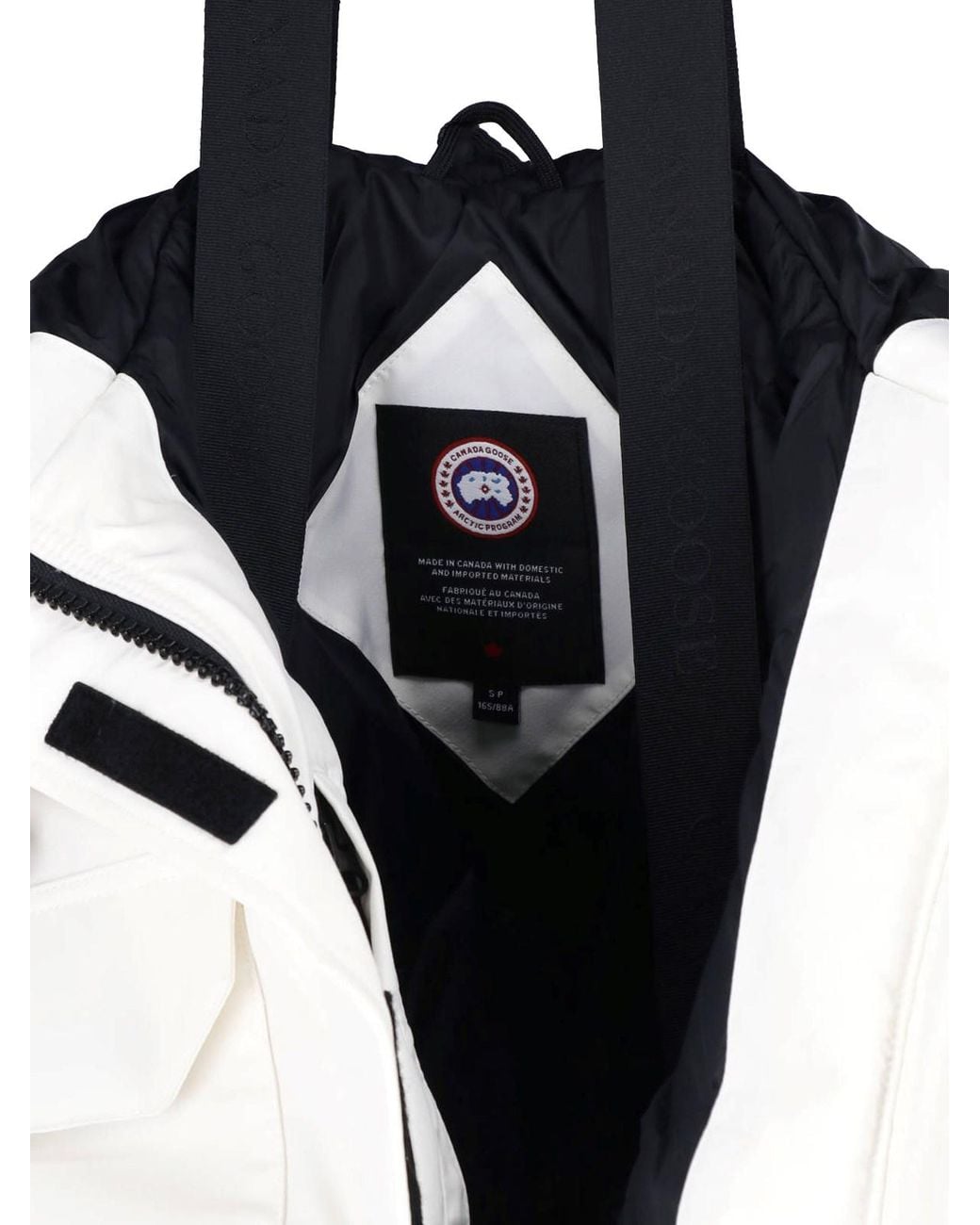 Canada Goose White Hooded Jacket "Expedition"