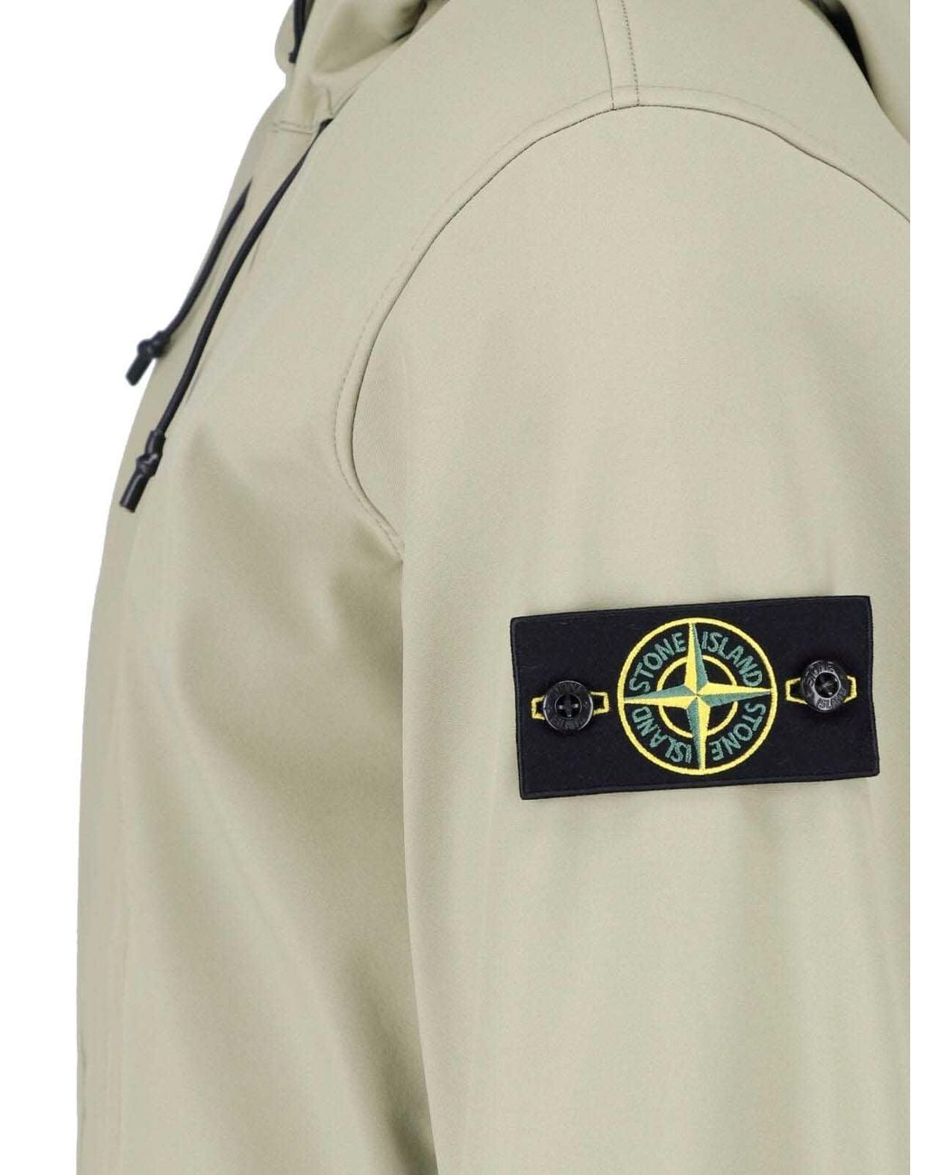 Stone Island Green Hooded Jacket "Softshell-R_E.Dye" for men