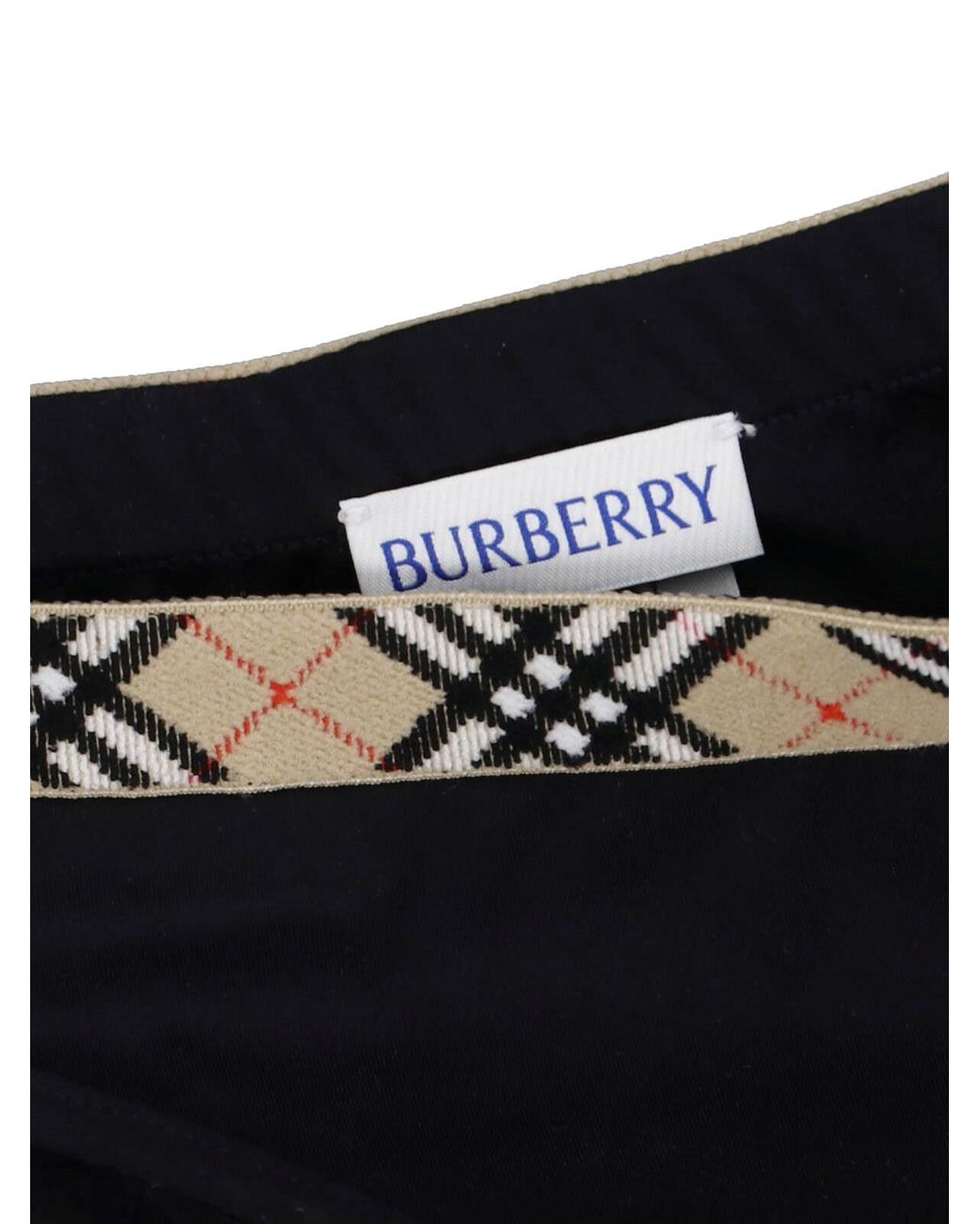Burberry Black Swim Briefs "Check"