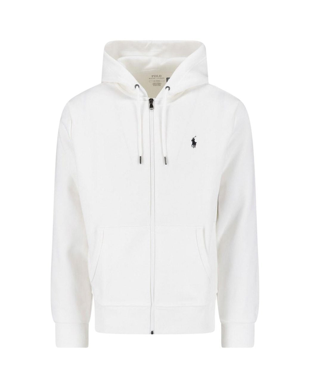 Polo Ralph Lauren White Zip Logo Hoodie for men