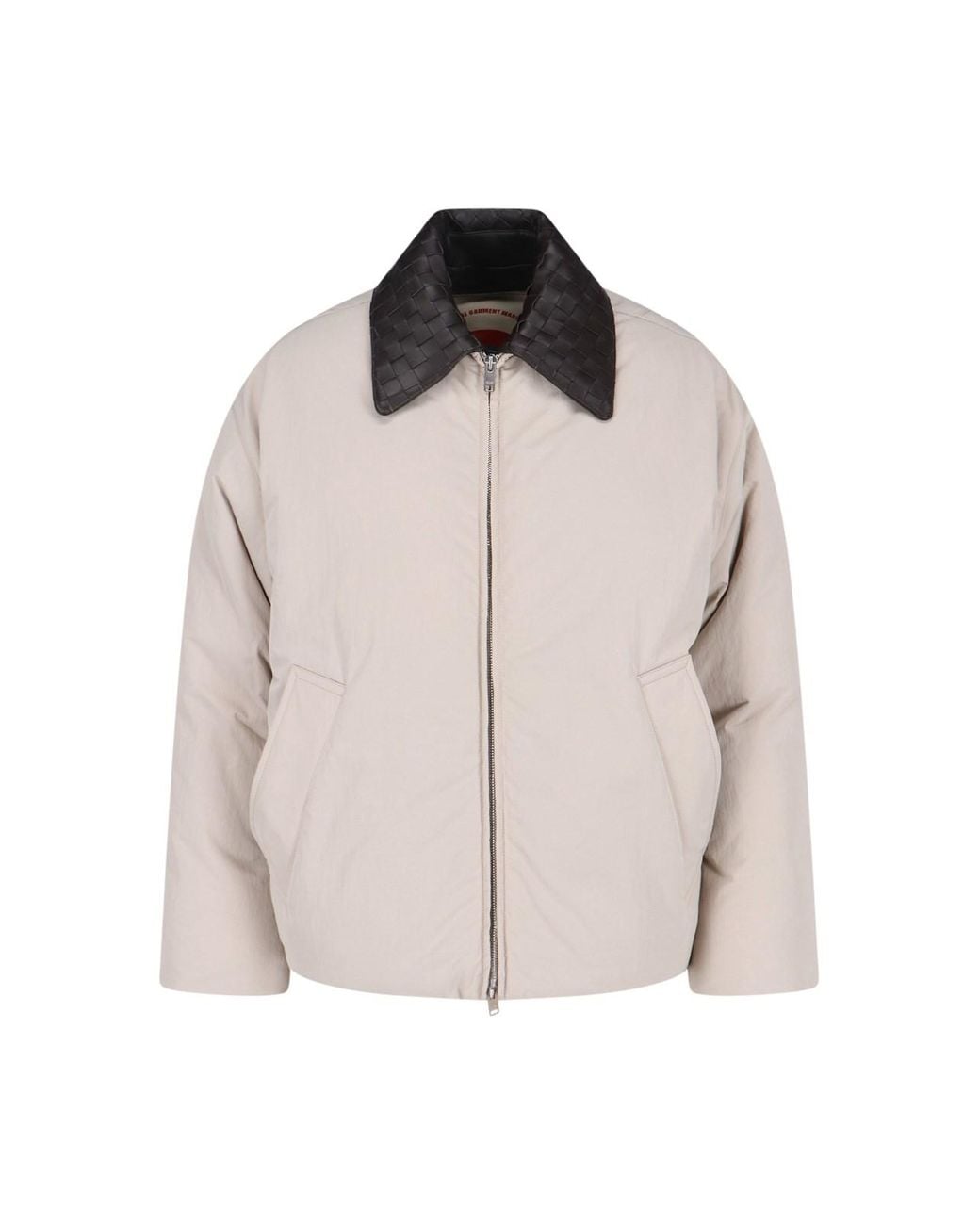 Bottega Veneta Gray Braided Down Jacket